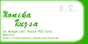 monika ruzsa business card